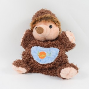 Doudou puppet hedgehog BABY NAT' brown 24 cm