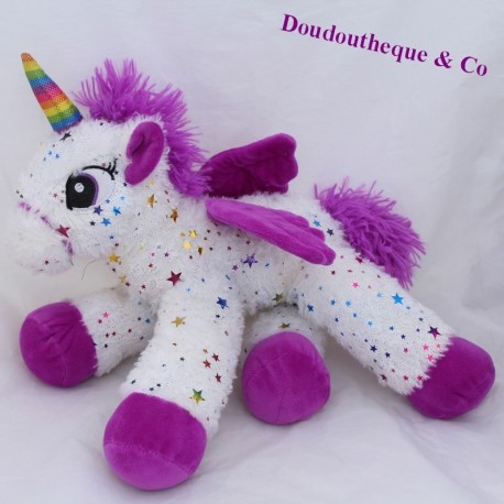 PURPLE purple unicorn towel sequined stars 40 cm SOS soft