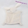 Doudou flat rabbit GRAIN DE BLE white beige 22 cm