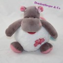 Musical hippopotamus bambola BABY NAT zoé bianco rosa 19 cm