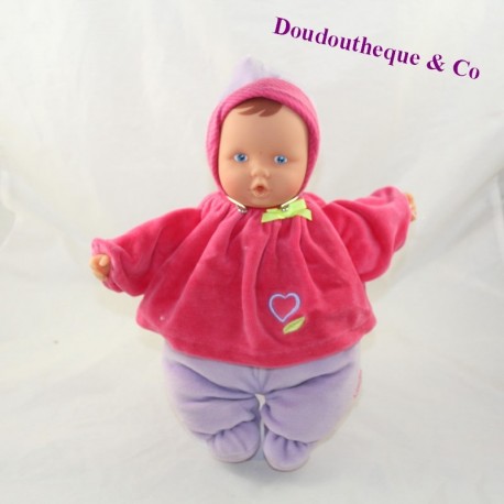 Muñeca Babipouce COROLLE rosa púrpura primera edad 28 cm