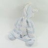 Range pyjama cheval ou ane SUCRE D'ORGE bleu et blanc 40 cm