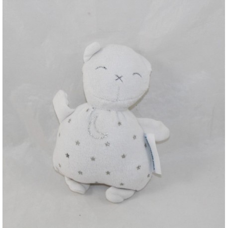 Mini doudou bär VERTBAUDET Mond Sterne weiß silber 12 cm Mini doudou bär VERTBAUDET Mond Sterne weiß silber 12 cm