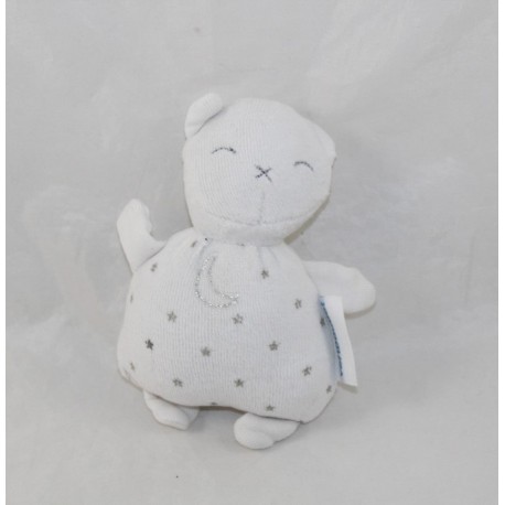 Mini doudou bär VERTBAUDET Mond Sterne weiß silber 12 cm