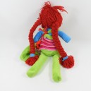 Puppe Plüsch Mädchen NINO & IDEAS Erdbeere Zöpfe zittern rot 46 cm