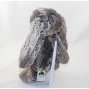 JELLYCAT Bashful Cottontail gris marrón conejo 27 cm