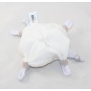 Doudou coniglio piatto BABY NAT' piselli bianchi grigi BN0168