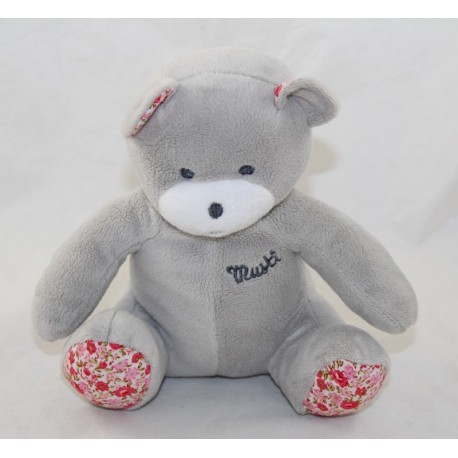 Mustela Mustela Doudou Musti Bär Blümchen Stoff 20 cm