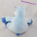 Peluche hippopotame ARTHUR ET LOLA bleu fleur grelot 21 cm