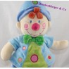 Plüsch Clown NICOTOY Kobold junge blau rond rosa 45 cm