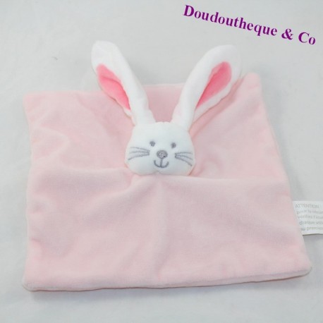 Doudou Flaches Kaninchen KIMBALOO Rosa Quadrat 20 cm Doudou Flaches Kaninchen KIMBALOO Rosa Quadrat 20 cm