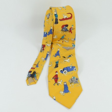 CITIME multi-character tintin tie 100% silk - SOS doudou