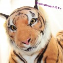 Large plush tiger UNIONS TOY'S XXL giant brown 80 cm