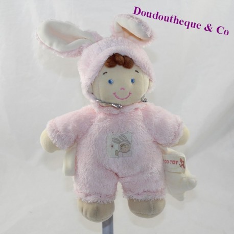 Plüsch Kobold verkleidet als Kaninchen NICOTOY rosa Glocke 22 cm Plüsch Kobold verkleidet als Kaninchen NICOTOY rosa Glocke 22 cm