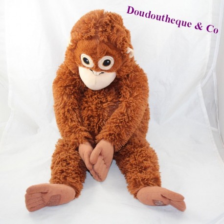 Grande peluche singe IKEA marron poils longs 62 cm