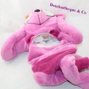 Peluche chat ETAM range pyjama doudou bouillotte rose violet 51 cm