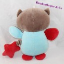 Musical owl CUBED IN PETIT Blue blue red brown star 24 cm