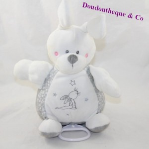 Peluche musicale lapin SIMBA TOYS BENELUX Laline étoiles blanc gris 22 cm