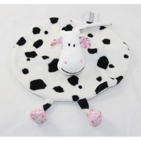 Doudou flach kuh AUBERT CONCEPT schwarz und weiß blühen 25 cm Doudou flach kuh AUBERT CONCEPT schwarz und weiß blühen 25 cm
