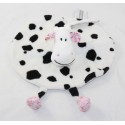 Flat cow AUBERT CONCEPT flowery black and white 25 cm