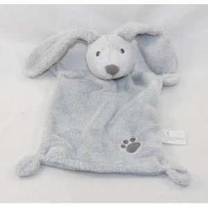 Doudou plat lapin NICOTOY empreinte gris Simba Toys 24 cm