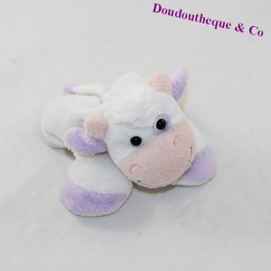 Doudou vache CMP blanc violet 15 cm
