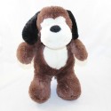 White brown dog with black ears 30 cm