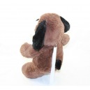 Peluche chien marron blanc oreilles noires 30 cm