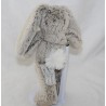 Doudou lapin HISTOIRE D'OURS Les Copains Câlins beige H2430 gris 25 cm