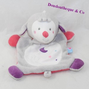 Doudou flaches Schaf ZUCKER ORGE Mond Lila 22 cm