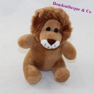 Doudou lion FAMILY & NOVOTEL marron peluche publicitaire 16 cm