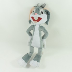 Peluche lapin Bugs Bunny LOONEY TUNES warner bros gris 40 cm