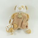 Doudou marionnette chien DOUDOU ET COMPAGNIE Daffy bébé marron 26 cm
