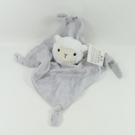 Doudou oveja plana SHENZHEN M-J TOYS gris blanco