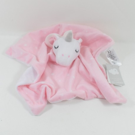 DOUDOU flat unicorn PRIMARK pink white peas Baby Comforter