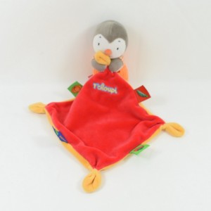 Doudou T'choupi NICOTOY rotes Taschentuch rot Overalls 30 cm