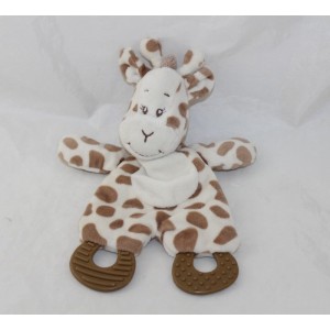 Doudou flach Giraffe ZDT AKTION Beige-Ring Braun 26 cm
