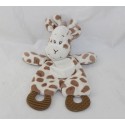 Doudou flach Giraffe ZDT AKTION Beige-Ring Braun 26 cm