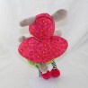 Plüsch Kaninchen BABYSUN Grün Cape rosa Glockenblumen 30 cm