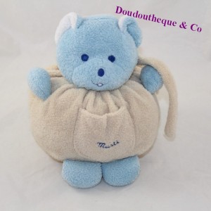 Mustela's mustI blue beige bear doudou 18 cm