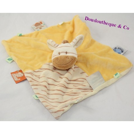 doudou giallo marrone di 28 cm