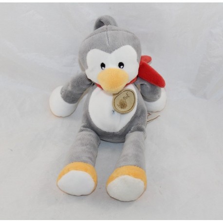 Plüsch Pinguin BABY NAT' Glocke grau weiß 24 cm