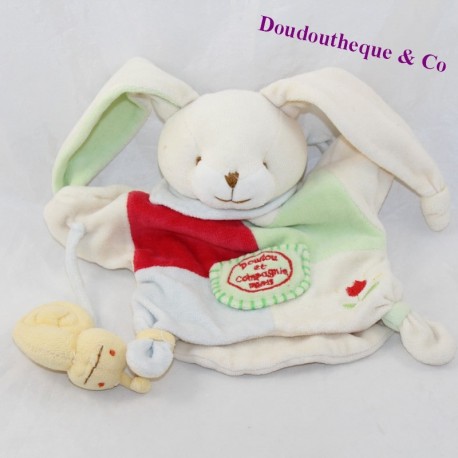 Doudou marionnette lapin DOUDOU ET COMPAGNIE escargot 23 cm