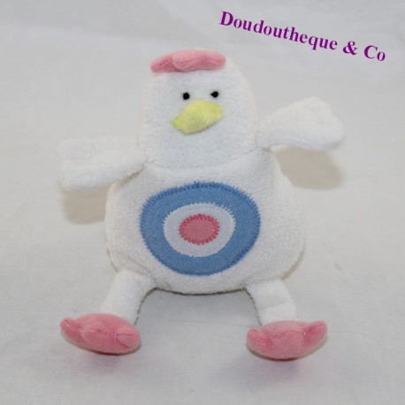 Doudou Huhn CP INTERNATIONAL weiß rosa 18 cm