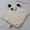 Doudou piatto panda CARREFOUR Piccolo panda bianco rosa 26 cm
