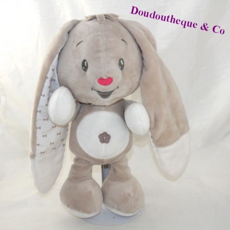 AUCHAN grey beige rabbit knots 30 cm