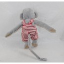 Plüsch Affen Popi Teddybär gestreifte rote Overschel Ajena 12 cm