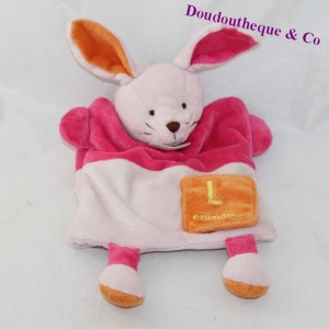 Doudou puppet rabbit BABY NAT' Alphabet L as ... Rabbit 29 cm