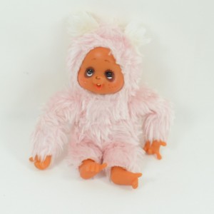 Vintage Plüsch Monkey Style Kiki Pink Daumen Finger Füße Mund 17 cm