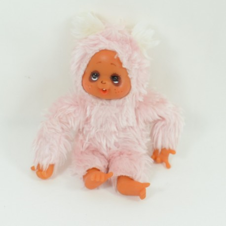 Vintage Plüsch Monkey Style Kiki Pink Daumen Finger Füße Mund 17 cm Vintage Plüsch Monkey Style Kiki Pink Daumen Finger Füße Mund 17 cm